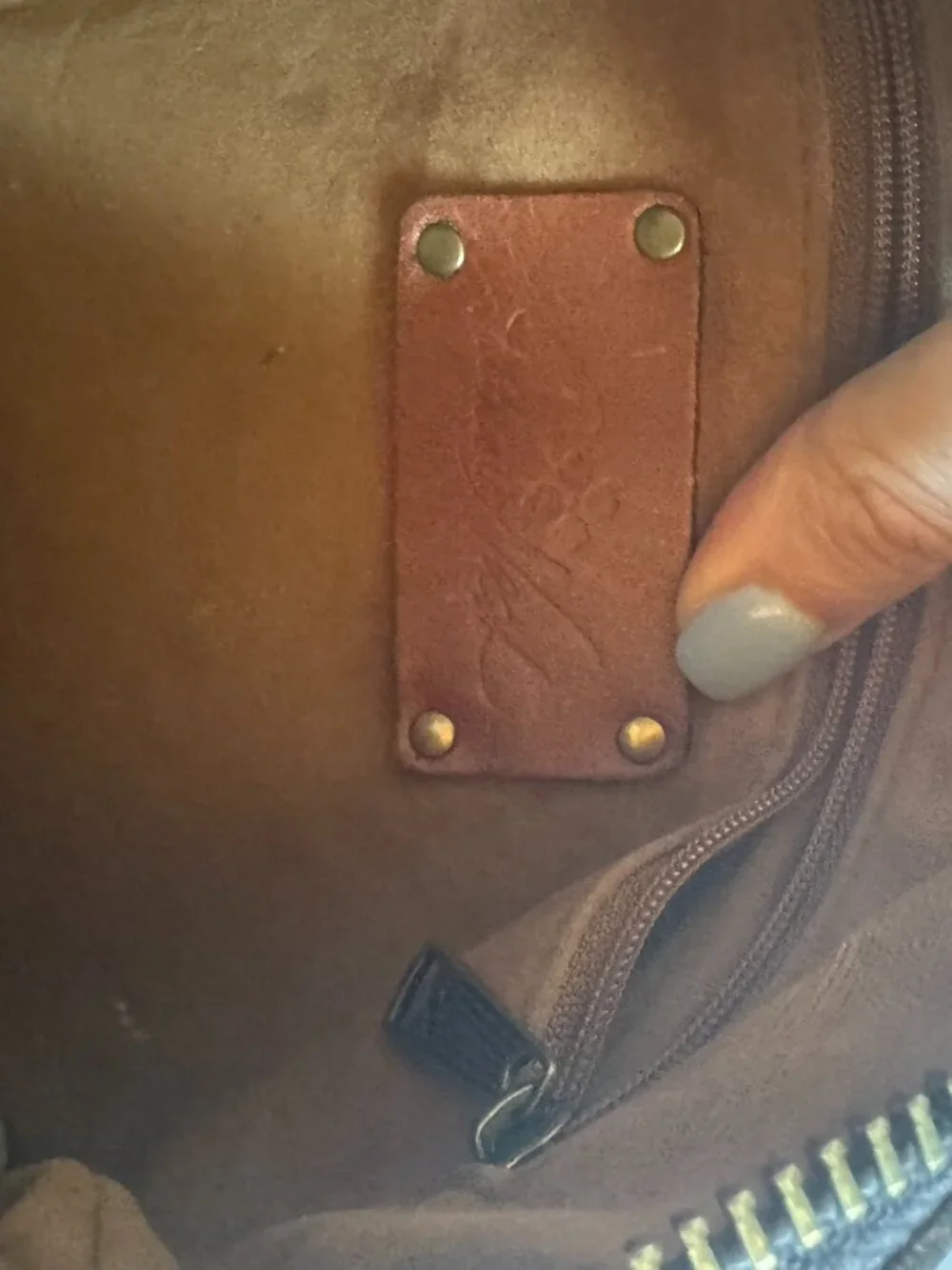 Brown Tooled Leather Wristlet Clutch Wallet